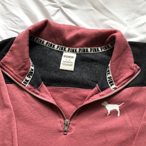 PINK Qaurter-Zip Pullover - Picture 2 of 4